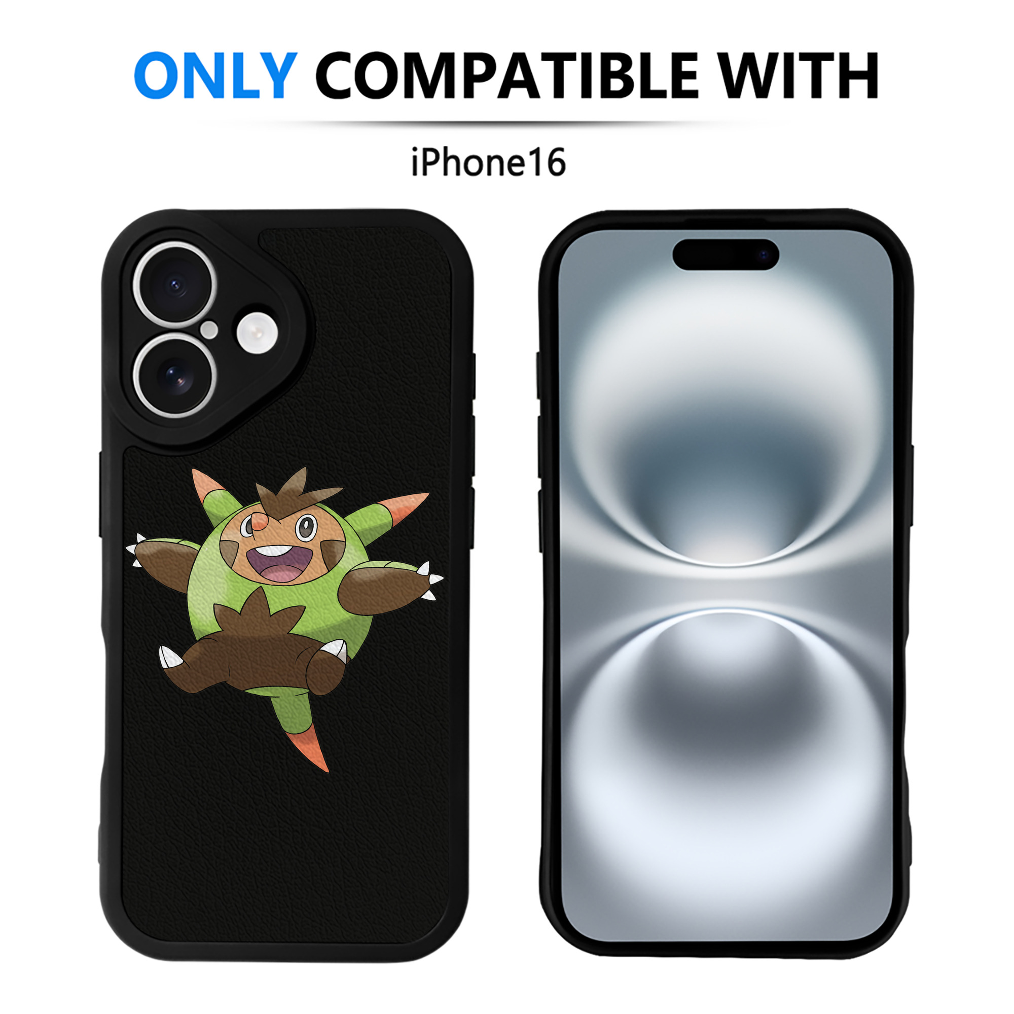 （画像用） ポケットモンスター Pokémon 【iPhone 16シリーズ対応】シリコンスマホケース（レザー調） 材質：シリコン